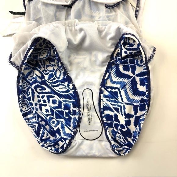 RALPH Lauren one piece swimsuit in blue and white Size 6 - Picture 7 of 7
